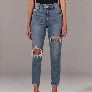Abercrombie high rise mom jean